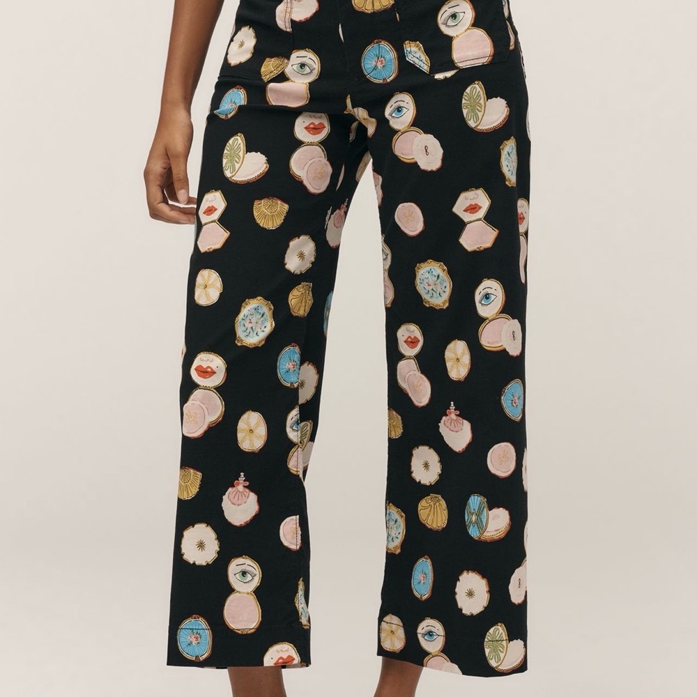 Maeve by Anthropologie Colette cropped wide leg pants